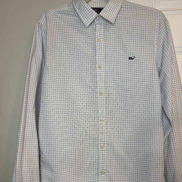 Vineyard Vines Slim Fit Whale Shirt Small Grid Blue Bundle to save 20% - Picture 2 of 7